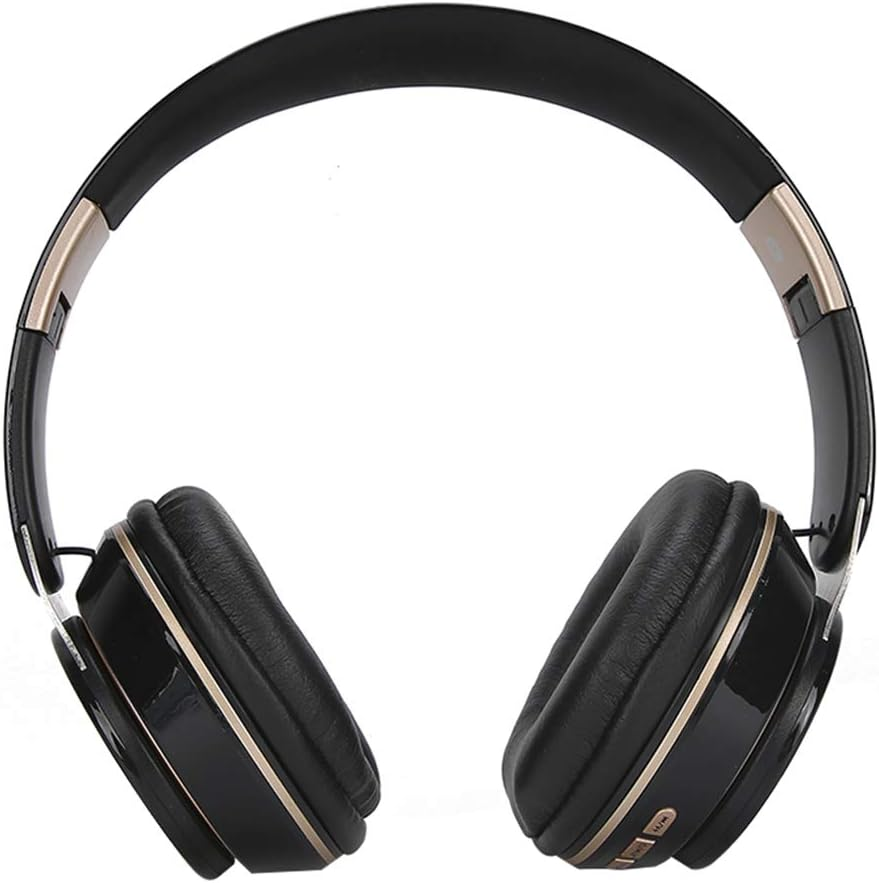 Wireless Headphones, Bluetooth 5.0 Earpiece, Wireless over Ear Headset Noise Canceling Foldable Gaming Headsets with Microphone for PC Office Phone Call(Black) image number 1