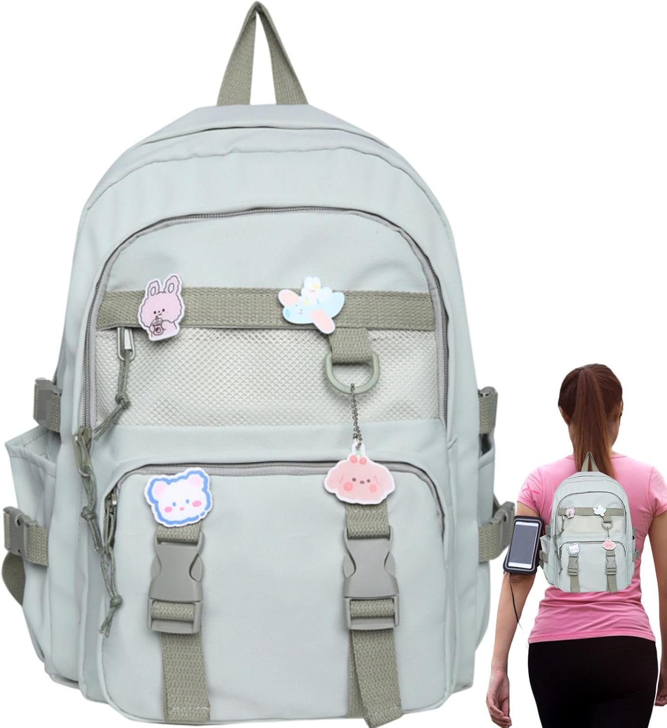 Travel Backpack - Casual Daypack College Bookbag | Casual Daypack, College Bookbag for High School College Work Travel Hiking image number 4