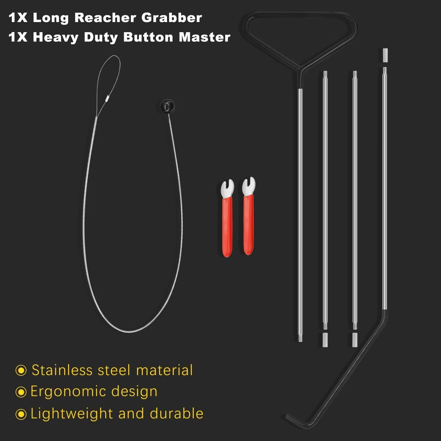 Biudniyll Long Reacher Grabber for Car Emergency Tool Heavy Duty Button Master image number 6