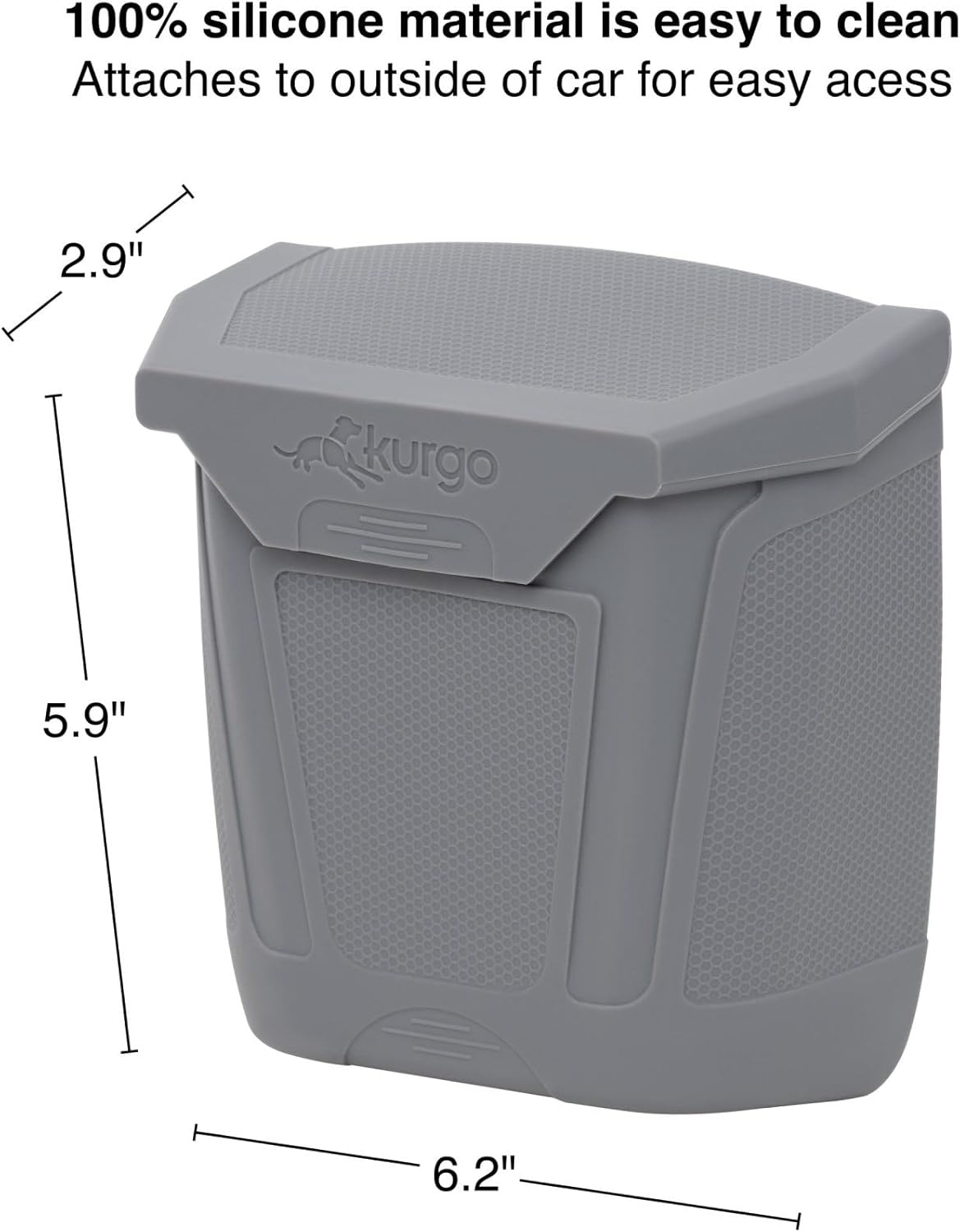 Kurgo Tailgate Dumpster for Dog Garbage and Poop Bags, Magnet Trash Bin for Cars, Car Waste Basket for Pets, Attaches to Tailgate or Bumper, Pet Travel Accessories, Easy to Clean image number 4
