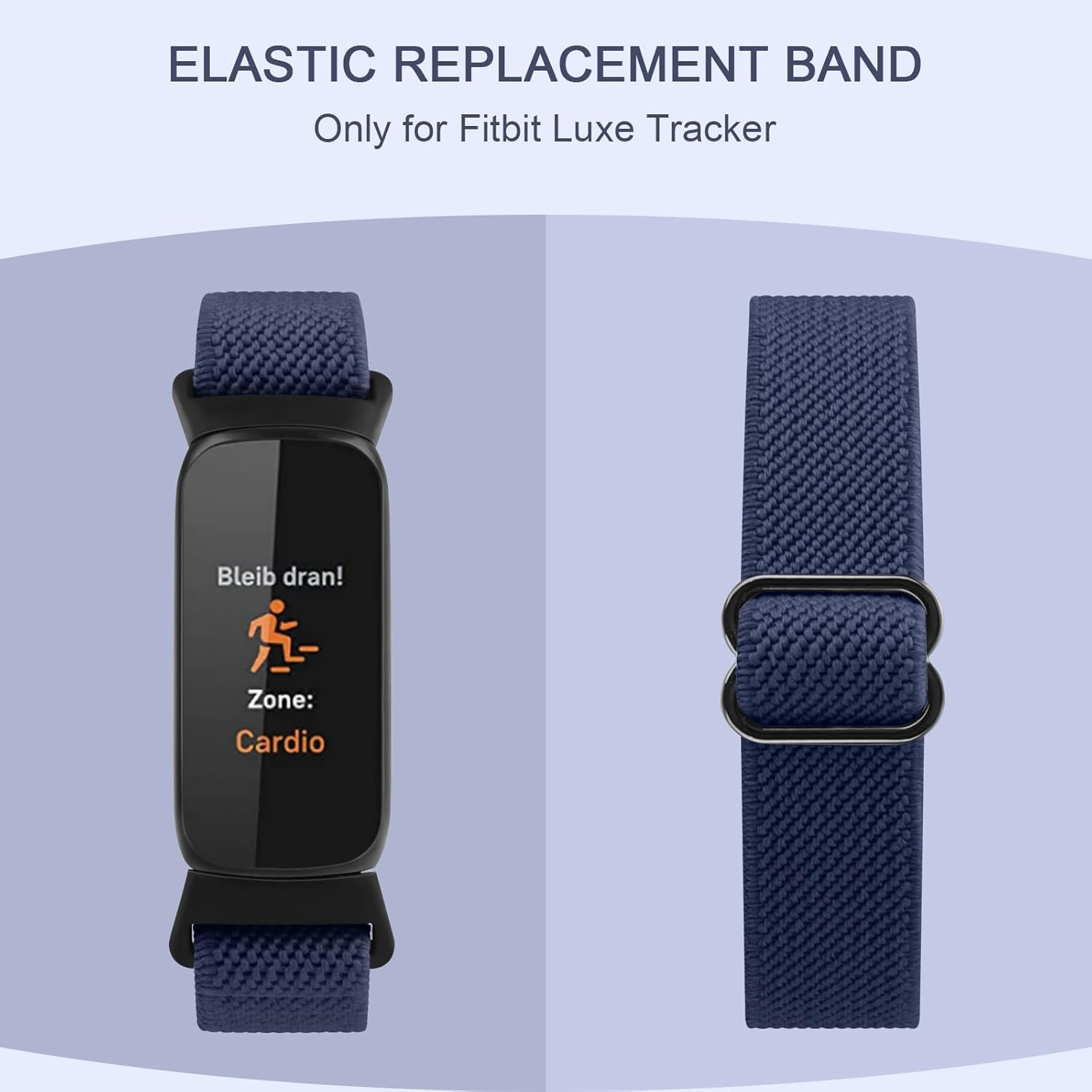 Band Compatible with Fitbit Luxe Bands Women Men, 2 PACK Adjustable Elastic Replacement Wristband Strap for Fitbit Luxe Fitness Tracker