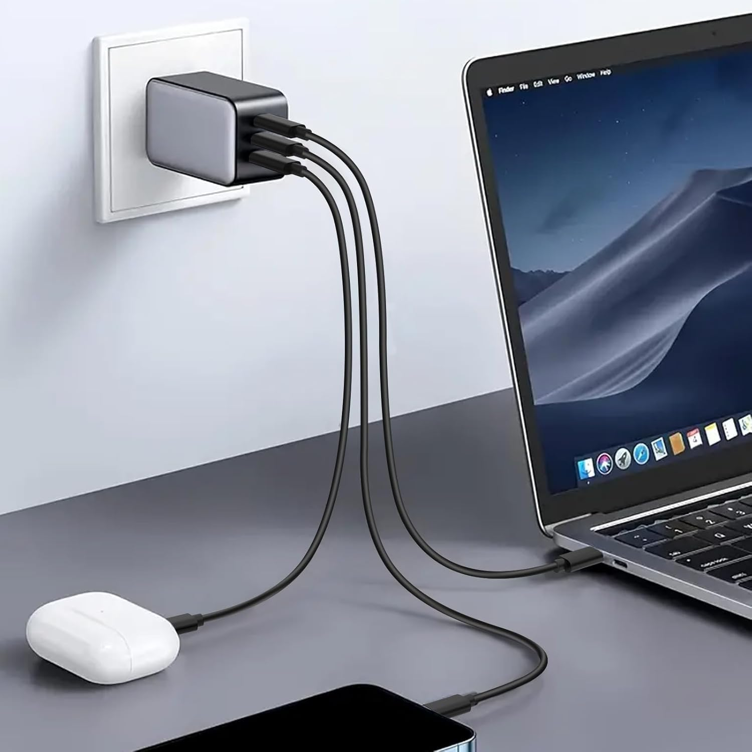 USB to C Cable Cable Bulk 10-Pack, 3.3Ft USB a to C Fast Charging & Data Sync Cable | 4-Core Durable Multi Pack for Phones, Office, Home image number 6