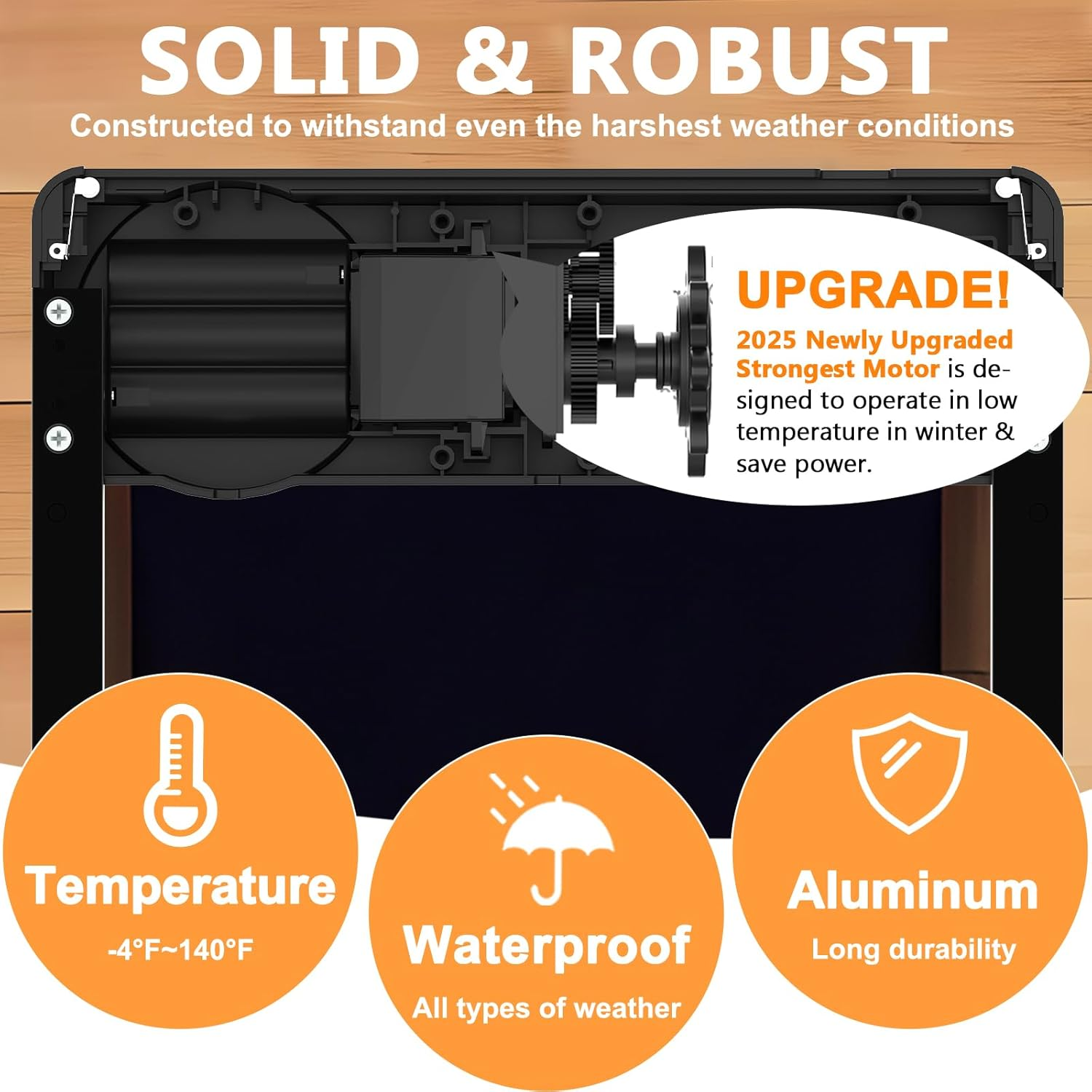 INNOLAND Automatic Chicken Coop Door - Large with Timer & Manual Mode, Anti-Pinch, Aluminum Alloy, Large Programmable LCD Screen, Chicken Coop Door with Low Battery Warning image number 1