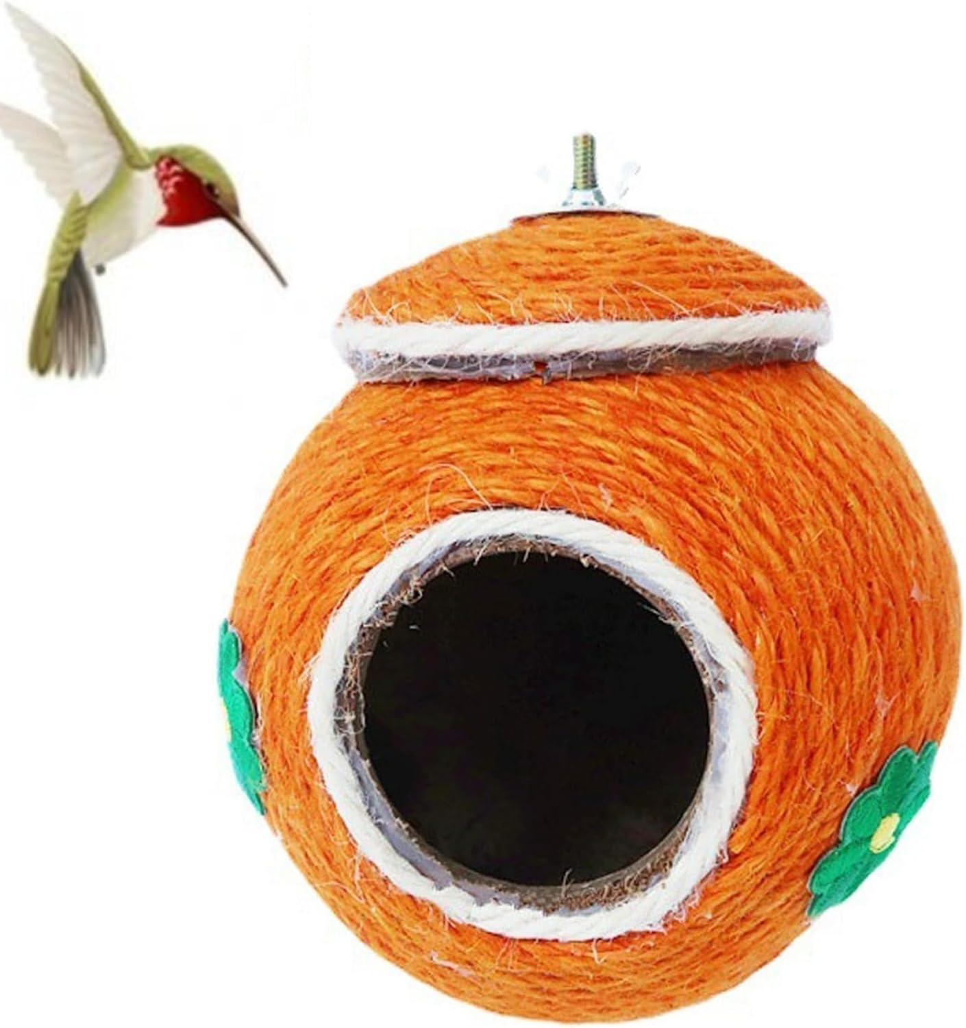 Bird House Handwoven Anti-Bite Bird Nest House Bed Breeding Nesting House for Bird Parrot Budgie Parakeet Lovebird Canary Finch