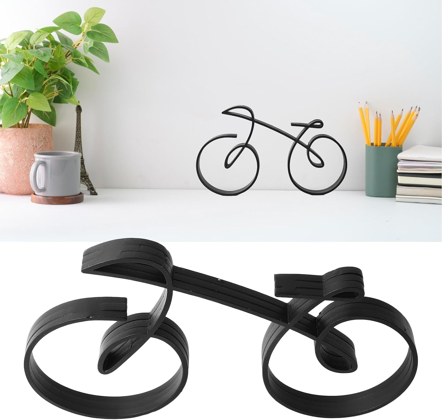 Minimalist Sculpture Modern Iron Wire Framed Art Sculpture Ornament for Cycling Enthusiasts Decoration image number 4