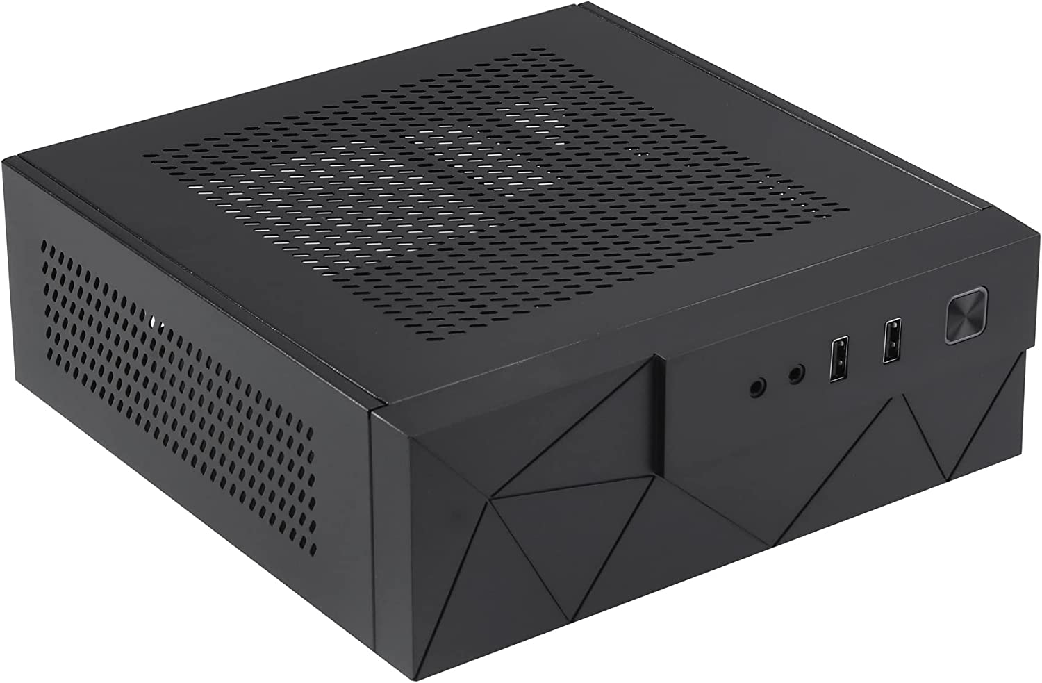 MX01 SECC Fanless Mini ITX HTPC Chassis with 3.5" Hard Drive Bay and Vertical Stand Foot (Black) image number 4