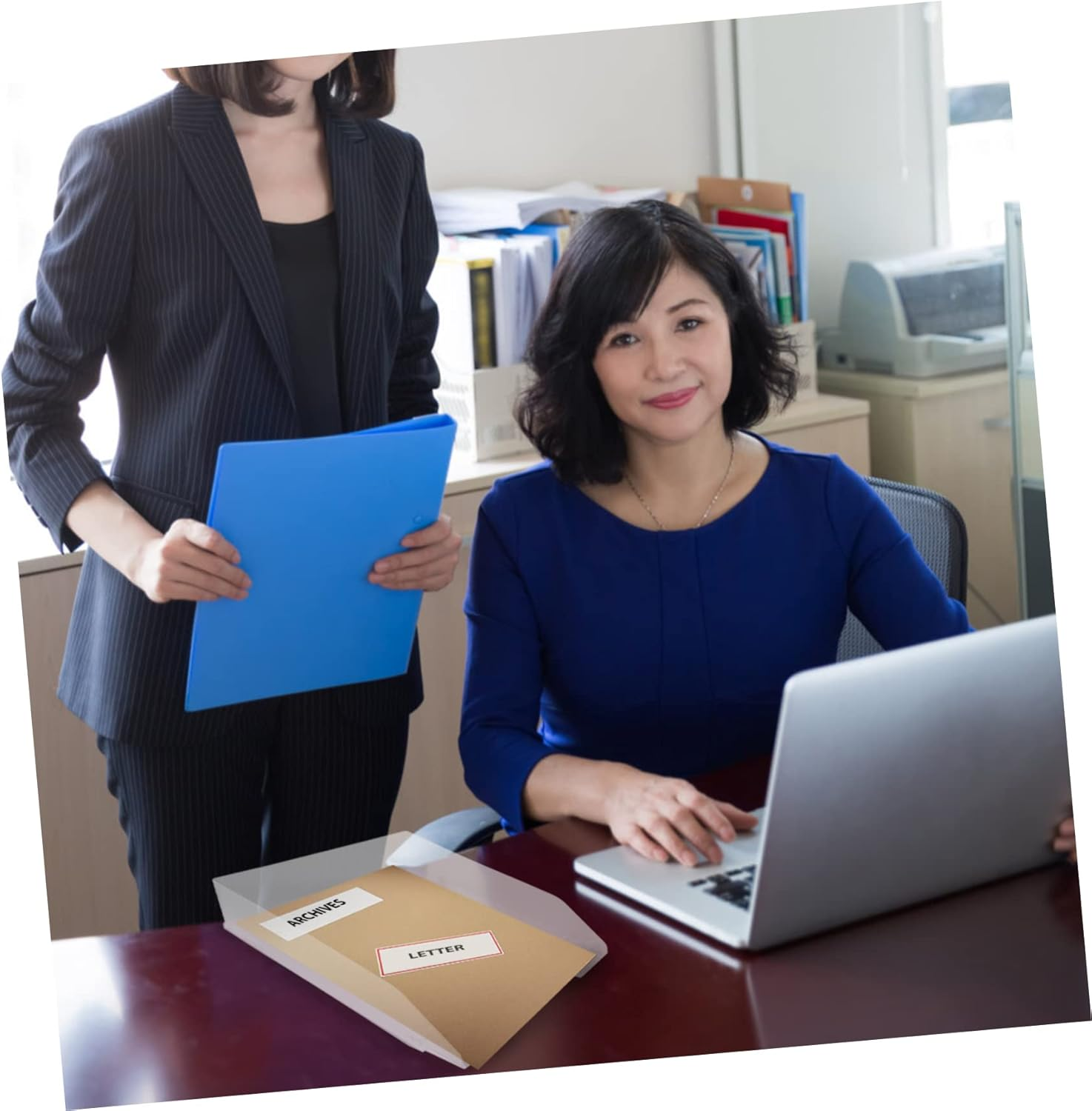 MINAOLULUS Plastic File Rack Desk Organiser Office Document Storage Holder Modern Design Desktop Organiser image number 6