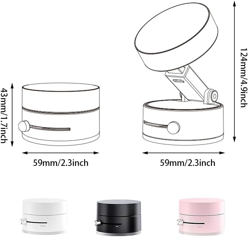 Foldable Vacuum Suction Magnetic Phone Holder,360&deg; Swivel Car Mount with Strong Electric Suction, Hands-Free for Car, Gym, Mirror & Kitchen,Pink image number 5