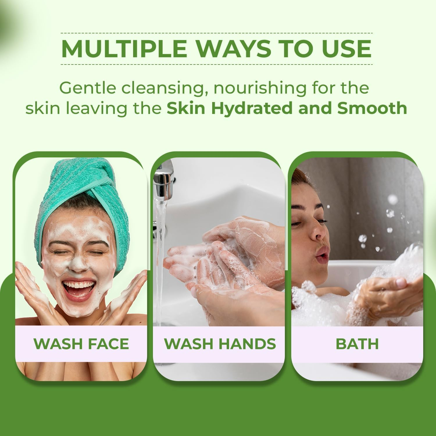 Lemongrass Essential Oil Based Handmade Natural Bath Bar, Light Yellow, 100 G (Pack of 3) image number 5