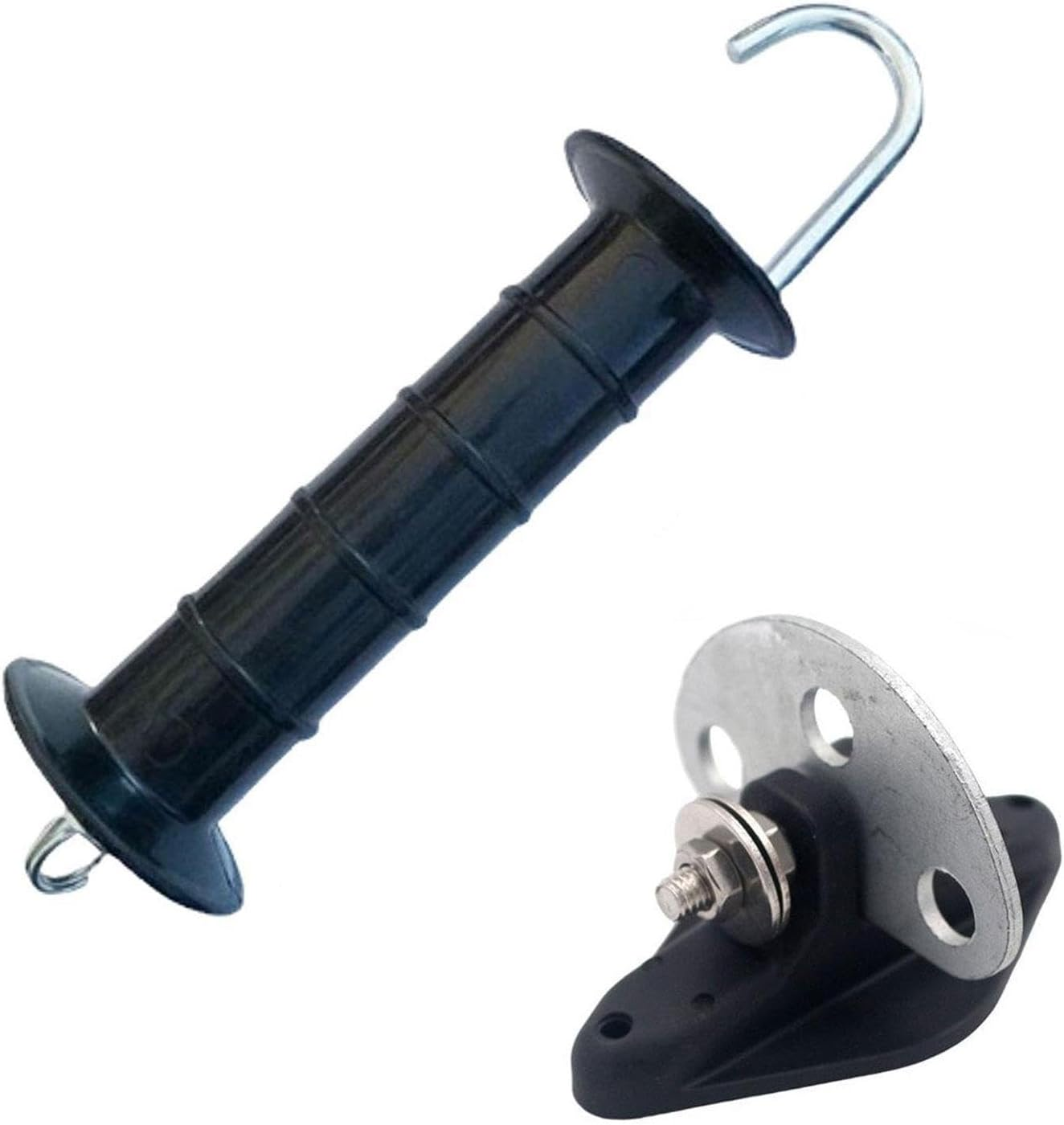Fence Gate Handle for Electric Fences, Anchor Kit for Ranch and Farm, Black - Yellow image number 5