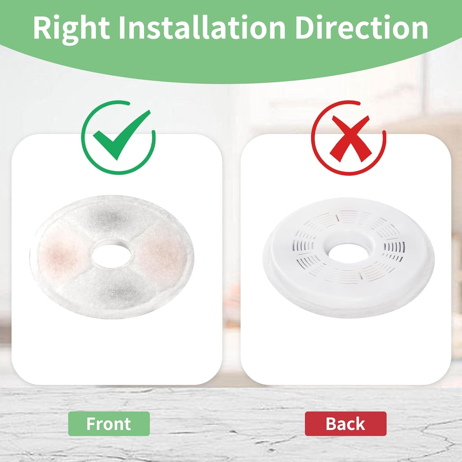 12 Pack Cat Water Fountain Replacement Filters Fit for 3L Flower Water Dispenser Automatic Pet Dog Cat Fountain Filter