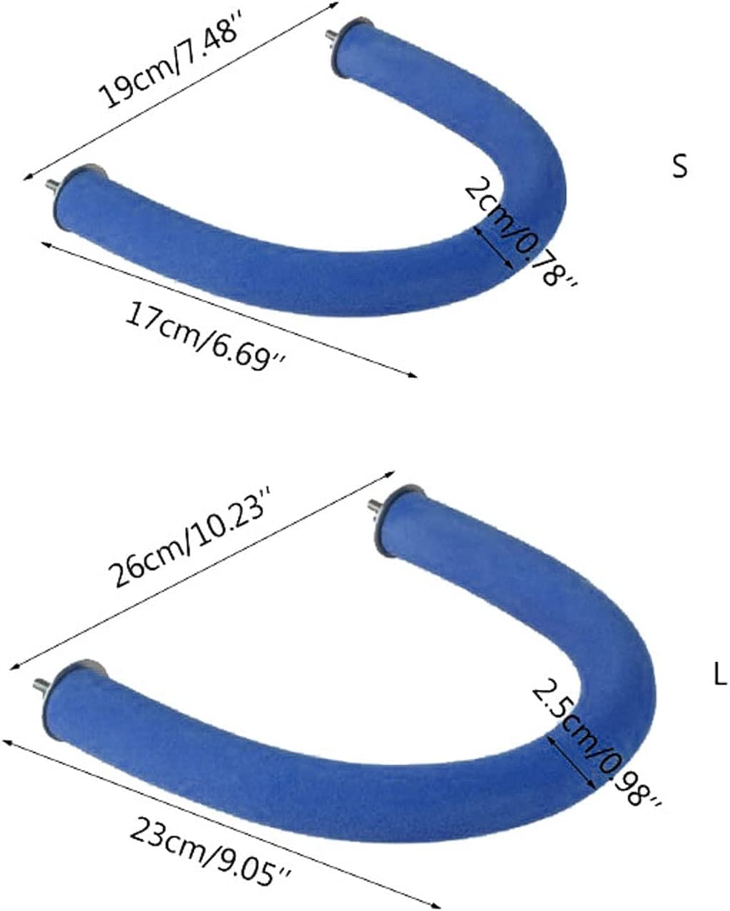 TRADERPLUS Parrot Perch Stand Swing U Shape Cage Toys Supplies for Medium to Large Birds (L) image number 2