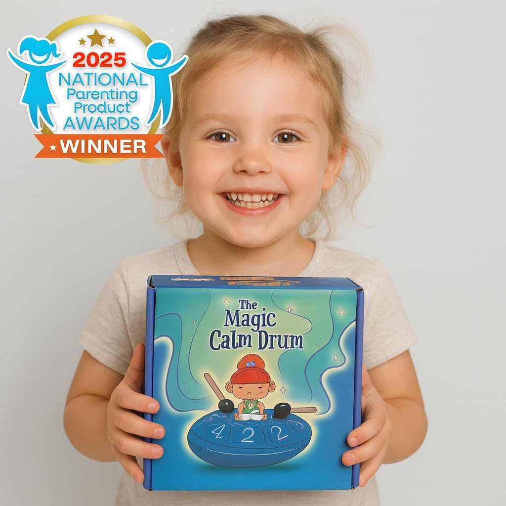 Steel Tongue Drum for Kids, Magic Calm Drum 6 Inch 8 Notes with Sing-A-Long Storybook and Songbook, Drums, Music Toys, Musical Instruments for Kids Ages 5-9, Anger Management Gifts