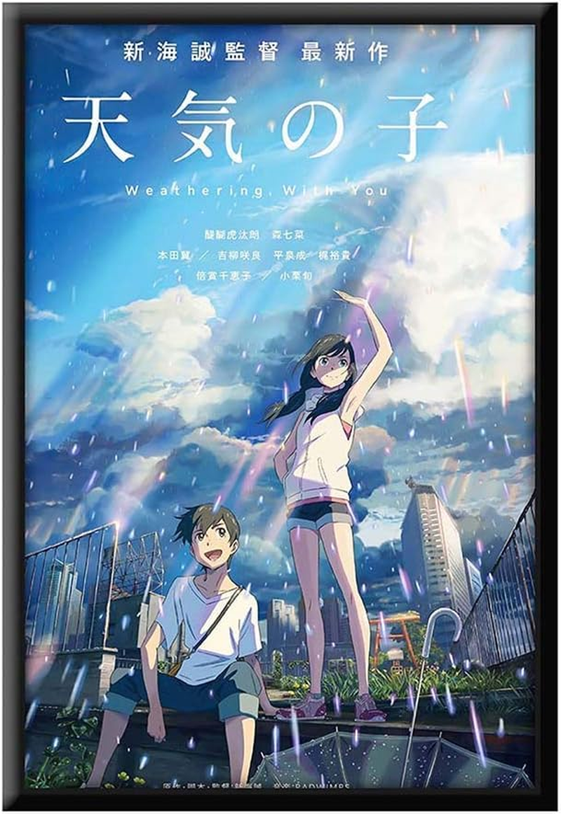 MCSID RAZZ -Anime Combo Kimi No Na Wa Your Name with Tenki Koweathering Wall Decor Poster for Home Office, Frame Not Included [ Size A3, 12 X 18 Inch ]-Best Birthday Gift