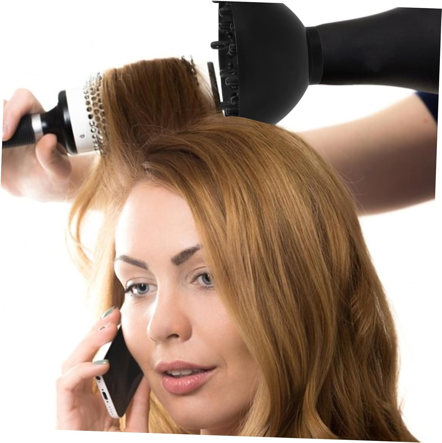 Minkissy Hair Dryer Diffuser Attachment 2Pcs Universal Hair Diffuser Compatible 4-4.8Cm Nozzle Travel Friendly Easy to Use image number 6