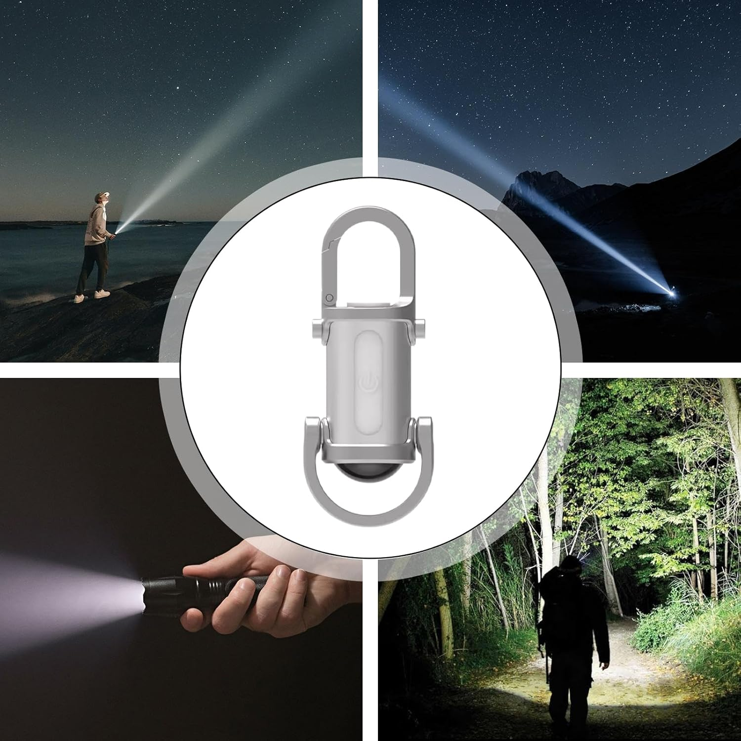 Key Chain Light | Flashlight Rechargeable | USB Rechargeable Torch, Compact Powerful Small Gadgets for Night Survival Outdoor Work Camping image number 2
