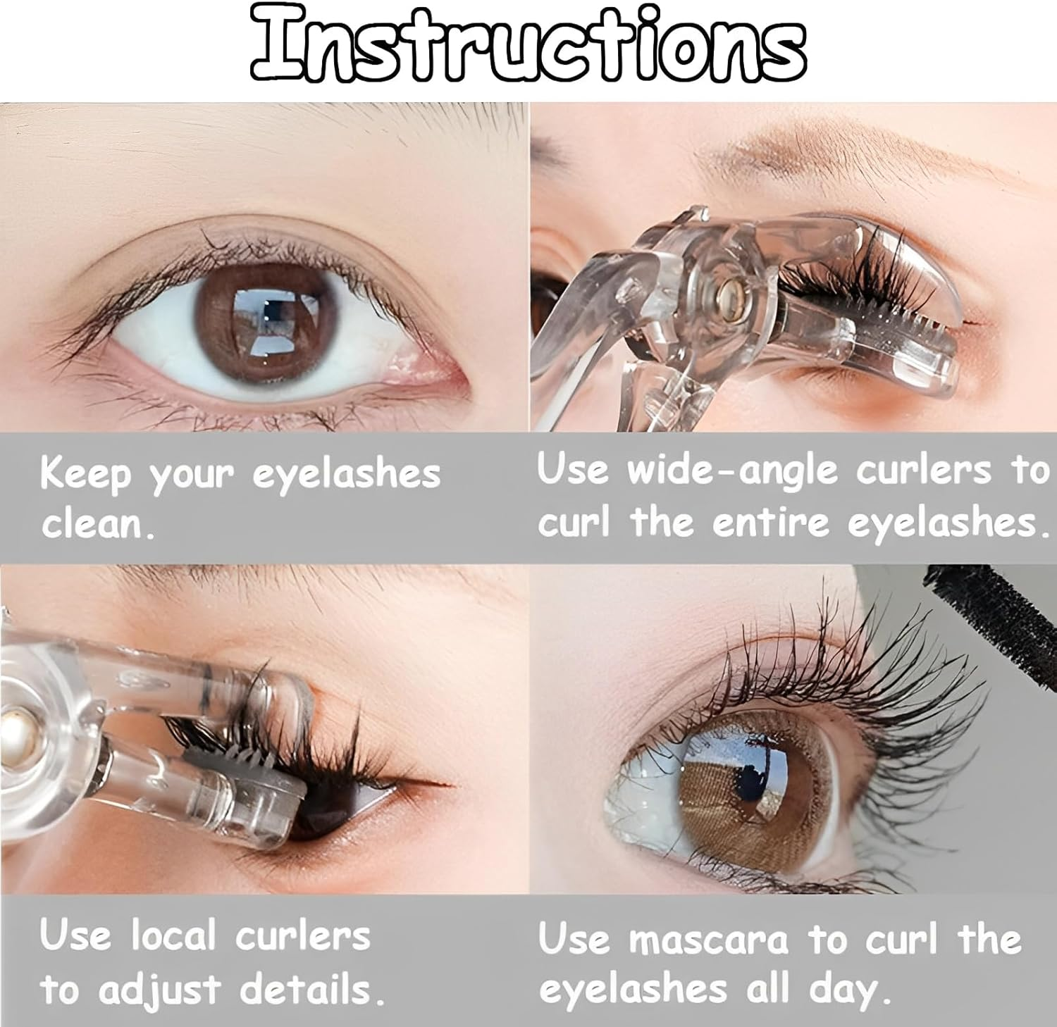 Taoluwin Eyelash Curler Kit, 2 Pack Wide-Angle Lash Curlers with Partial Eyelash Curler, Soft Silicone Pad for Damage-Free Curled Eyelashes, for All Eye Shapes image number 5