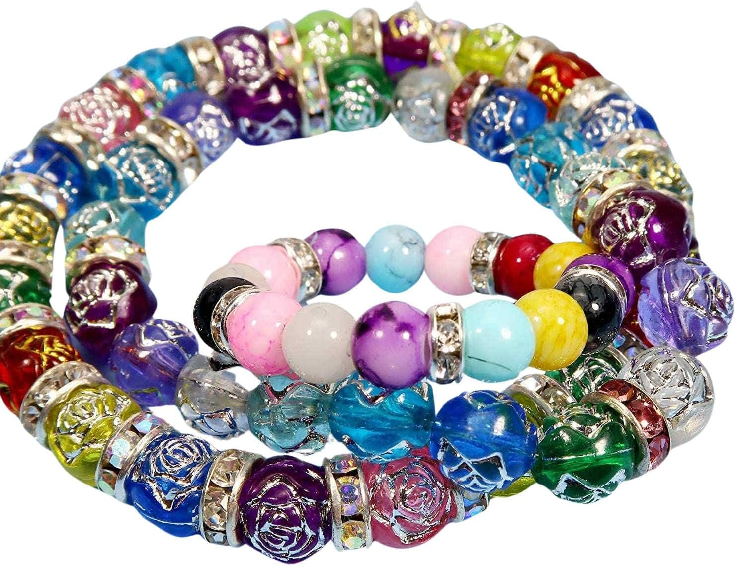 Allb 100Pcs Rondelle Spacer Beads Silver Plated Czech Crystal Rhinestone for Jewelry Making Loose Beads for Bracelets image number 3