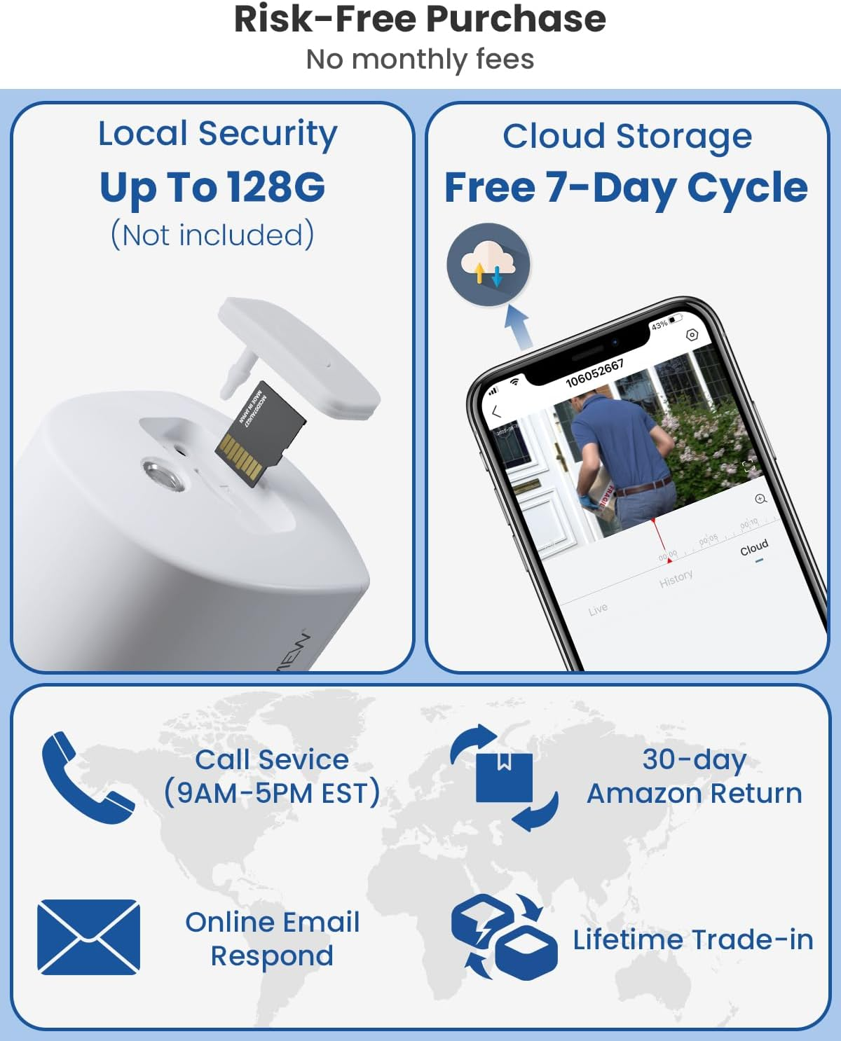 MUBVIEW Security Cameras Wireless Outdoor - 2 Pack Outdoor Camera Wireless 2K Battery Powered Security Camera Outdoor & Indoor, Wifi Home Camera with Spotlight/Siren/Ai Motion Detection/2-Way Talk - Q5 image number 5