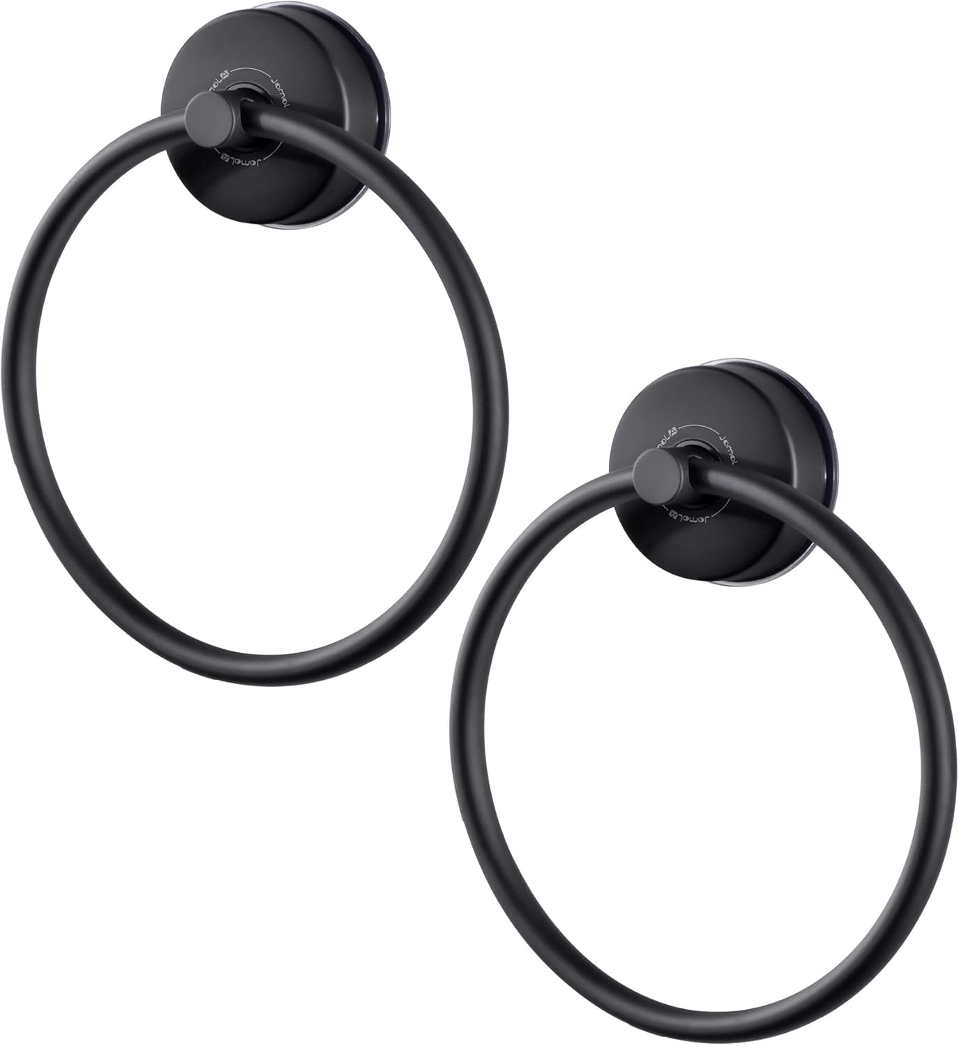 Towel Ring JOMOLA Suction Cup Bathroom Towel Holder Stainless Steel Hand Towel Storage Hanger for Kitchen Shower Bath Towel Rack Bathroom Accessories Wall Mounted Matte Black