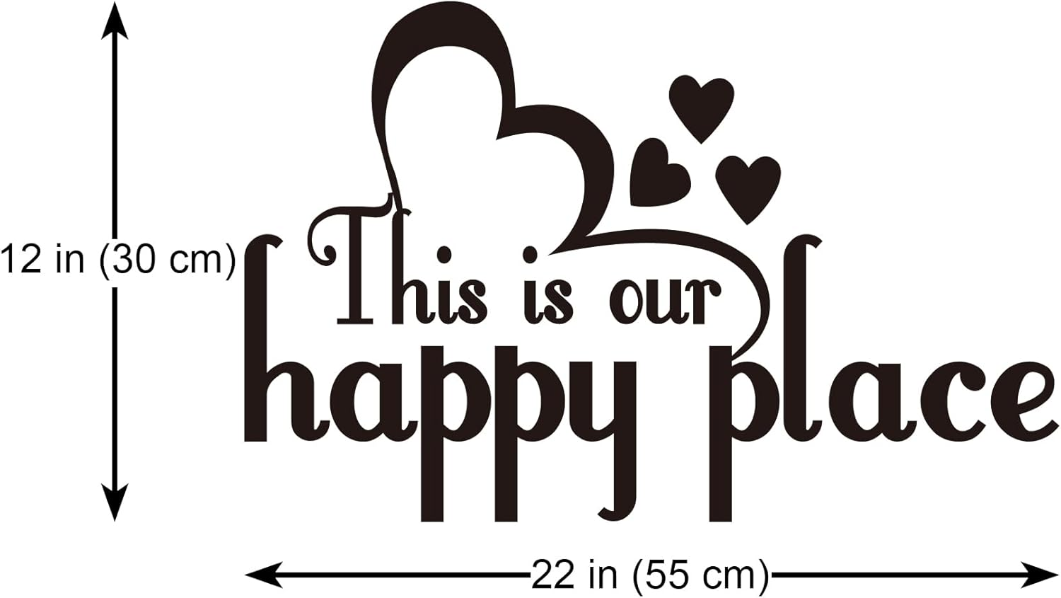 This Is Our Happy Place Family Wall Decal Love Quote Vinyl Lettering Home Decor image number 1