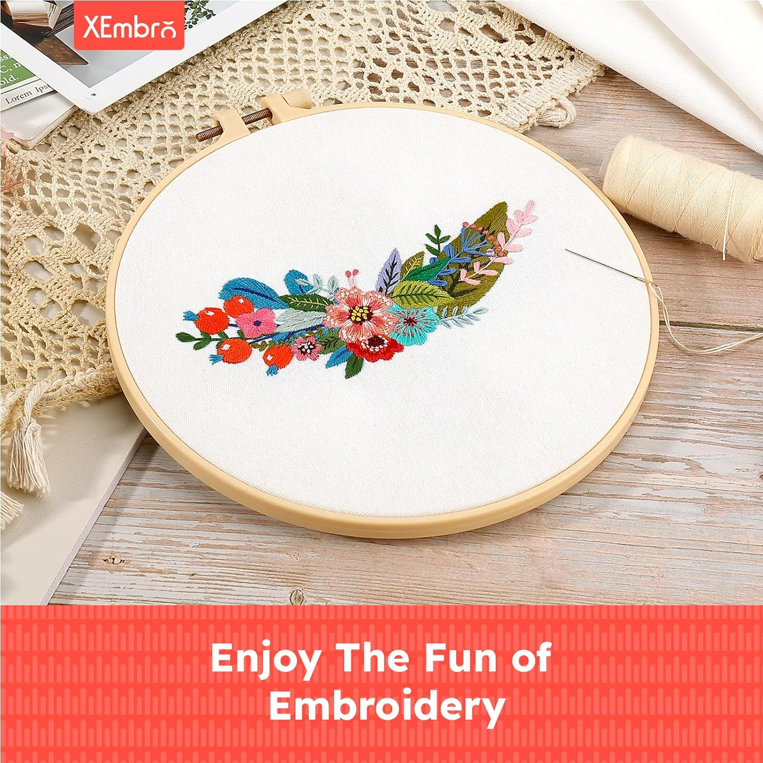 12 PCS White Cross Stitch Fabric, Pre-Cut Natural Cotton Embroidery Cloth Fabric, 4 Sizes Embroidery Cloth Squares for Garment Craft (5.9 to 11.8Inch) image number 2