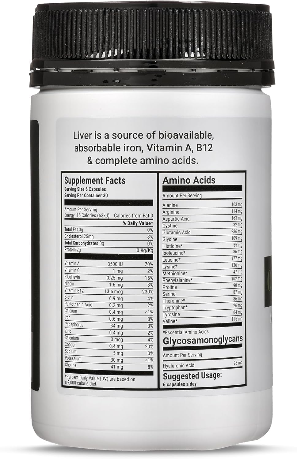 Best of the Bone Beef Liver Capsules 180Pk