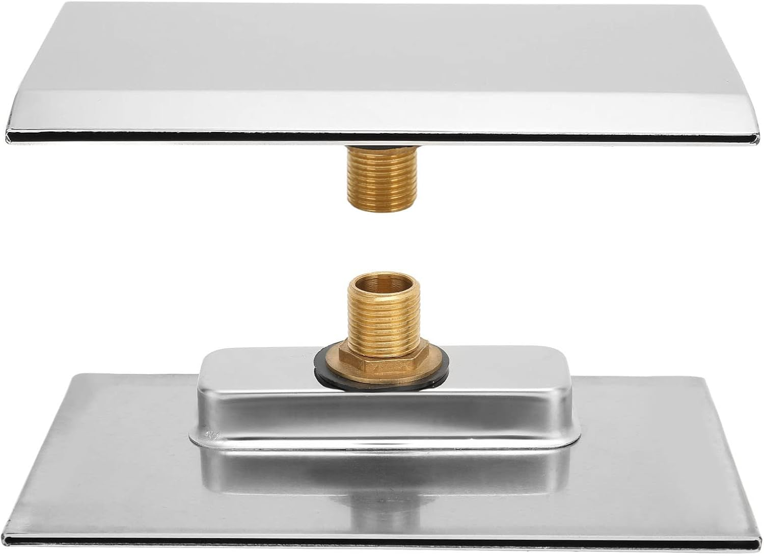 Pergar Pool Waterfall Fountain, Wall Mounted Waterfall Outlet Nozzle, G1/2 External Thread, Silver image number 1