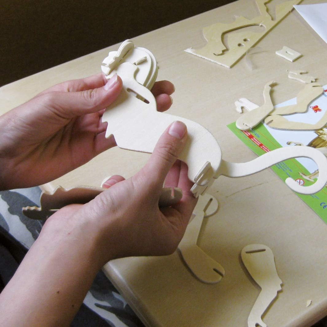 Siva Toys Siva Toys858/3 Woodconstruction Rabbit, Multicoloured