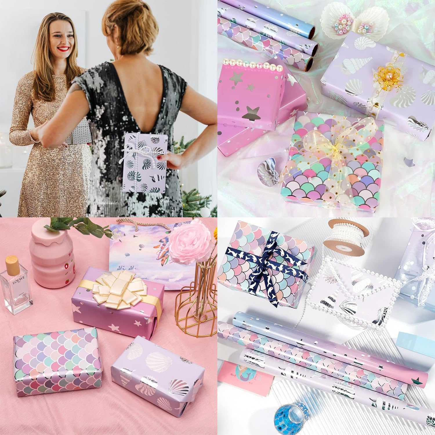 3 Rolls Birthday Wrapping Paper Roll Set - 17" X 118" Each, Vibrant Designs for Birthdays, Weddings, Graduations, All Occasions - for Gift Wrapping image number 5