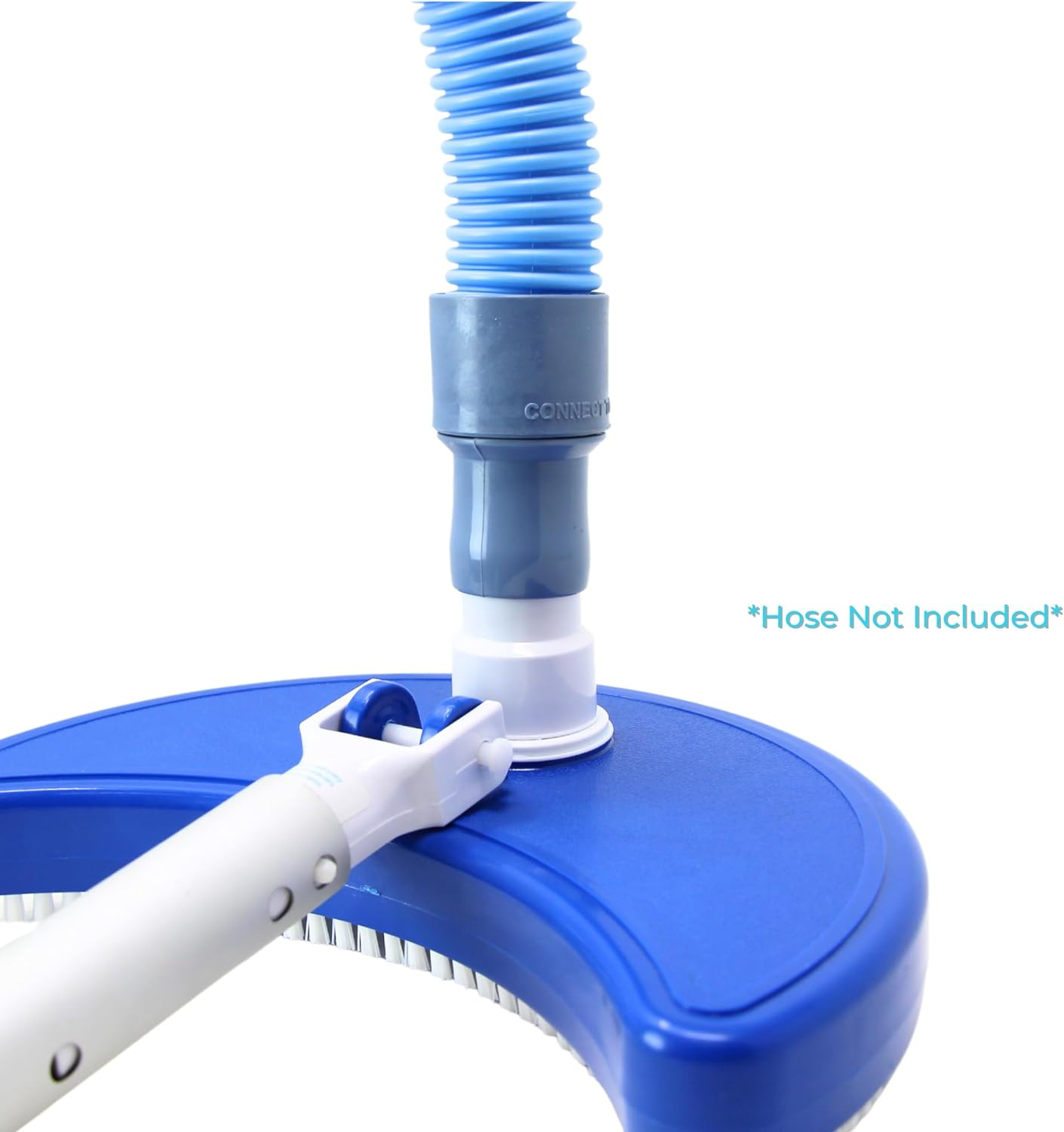 SWIMLINE HYDROTOOLS Manual Pool Vacuum Head Attachment for Inground & above Ground Pools |Weighted Swimming Pool Vac Head Half Moon W/Bristles| Swivel Hose 1-1/4 or 1-1/2&rsquo;&rsquo;| Clean Debris Corners image number 5