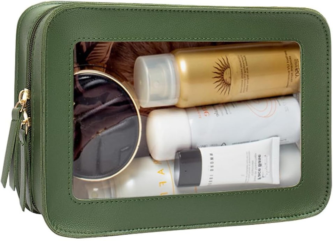 DDPOND Clear Makeup Bag Small, Small Cosmetic Bags for Women Waterproof Clear Makeup Case TSA Approved Toiletry Bags for Traveling Mini Make up Pouch with Zipper Car Organizer Travel Essentials image number 3
