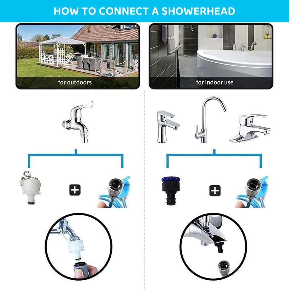 2-In-1 Pet Shower Sprayer & Massage Brush &ndash; Handheld Dog and Cat Bathing Tool with Detachable Shower Head, Slip-On Faucet Attachment, Silicone Scrubber for Indoor & Outdoor Grooming image number 4