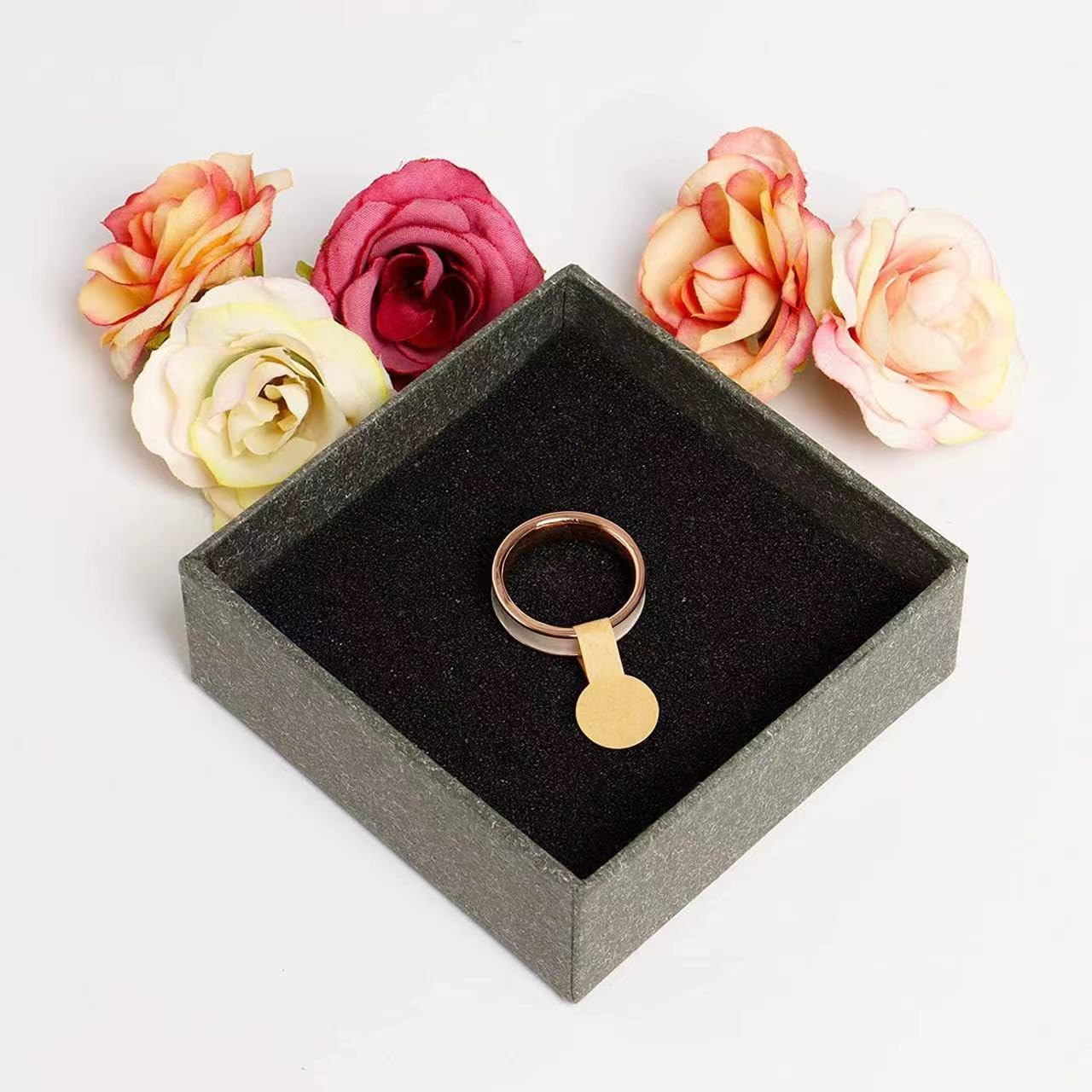 4 Rolls Jewelry Price Tags Stickers,Round Jewelry Price Tag Stickers Short Dumbbell Self Adhesive Blank Tags Labels,Jewelry Price Tags Stickers Blank Jewelry Tags for Earring Necklace Bracelet (Brown) - Brown image number 3