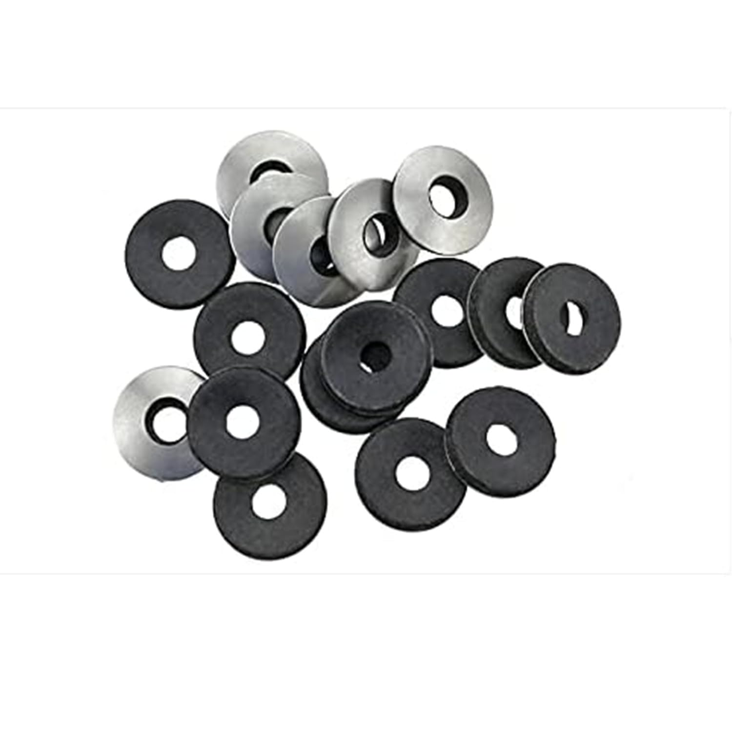 150PCS Neoprene Washers, Stainless Steel Neoprene EPDM Bonded Sealing Washers Rubber Washers Gasket M4.2X12Mm M4.8X14Mm M5.5X16Mm for Industrial Machinery Residential Commercial Constructions (Silver) image number 1