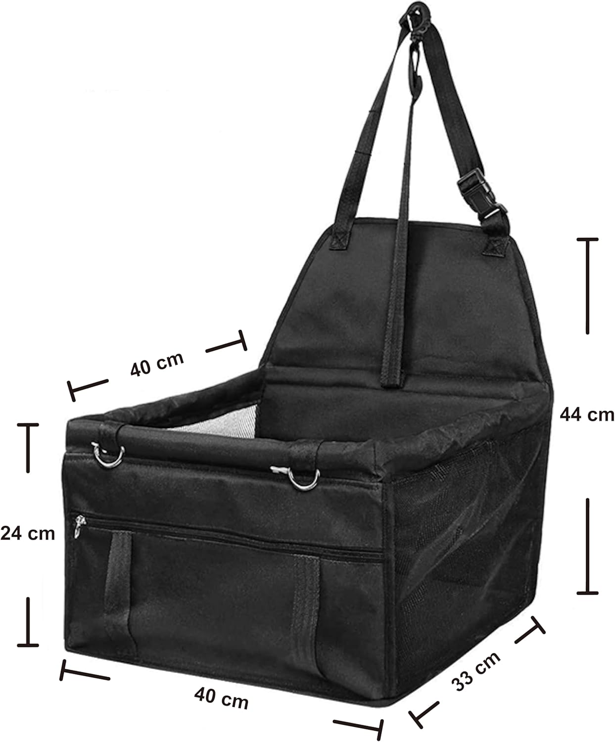 Dog Car Seat Booster - Perfect Car Booster Seat for Dogs, Large Pet Car Booster, Ensures a Safe and Comfortable Ride (Silver)