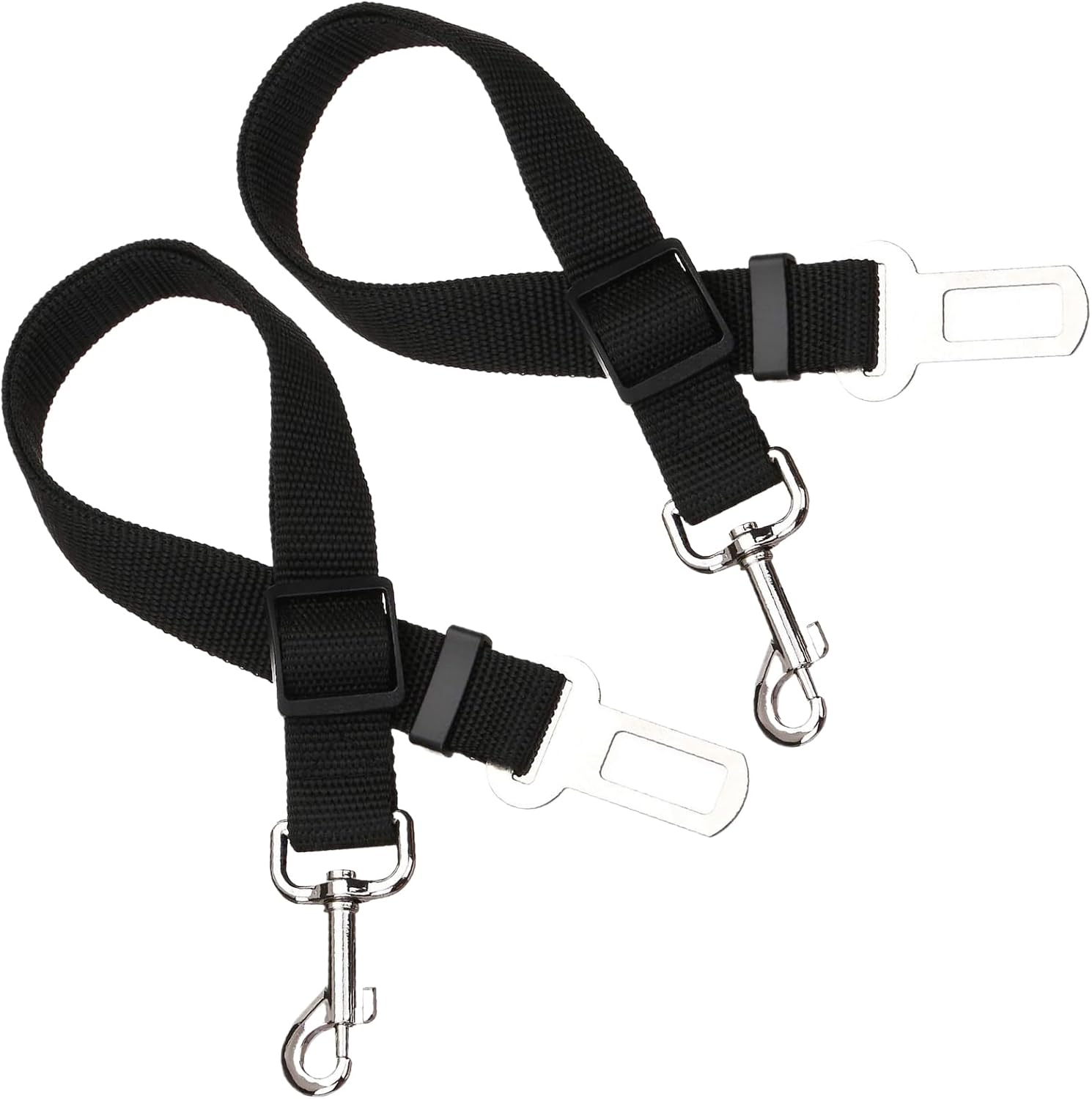 2 Packs Pet Car Seat Belt, Adjustable Length Vehicle Seatbelt Harness Elastic Durable Carseat Clip Buckle Leash, Pet Safe Accessories for Dogs and Cats image number 5