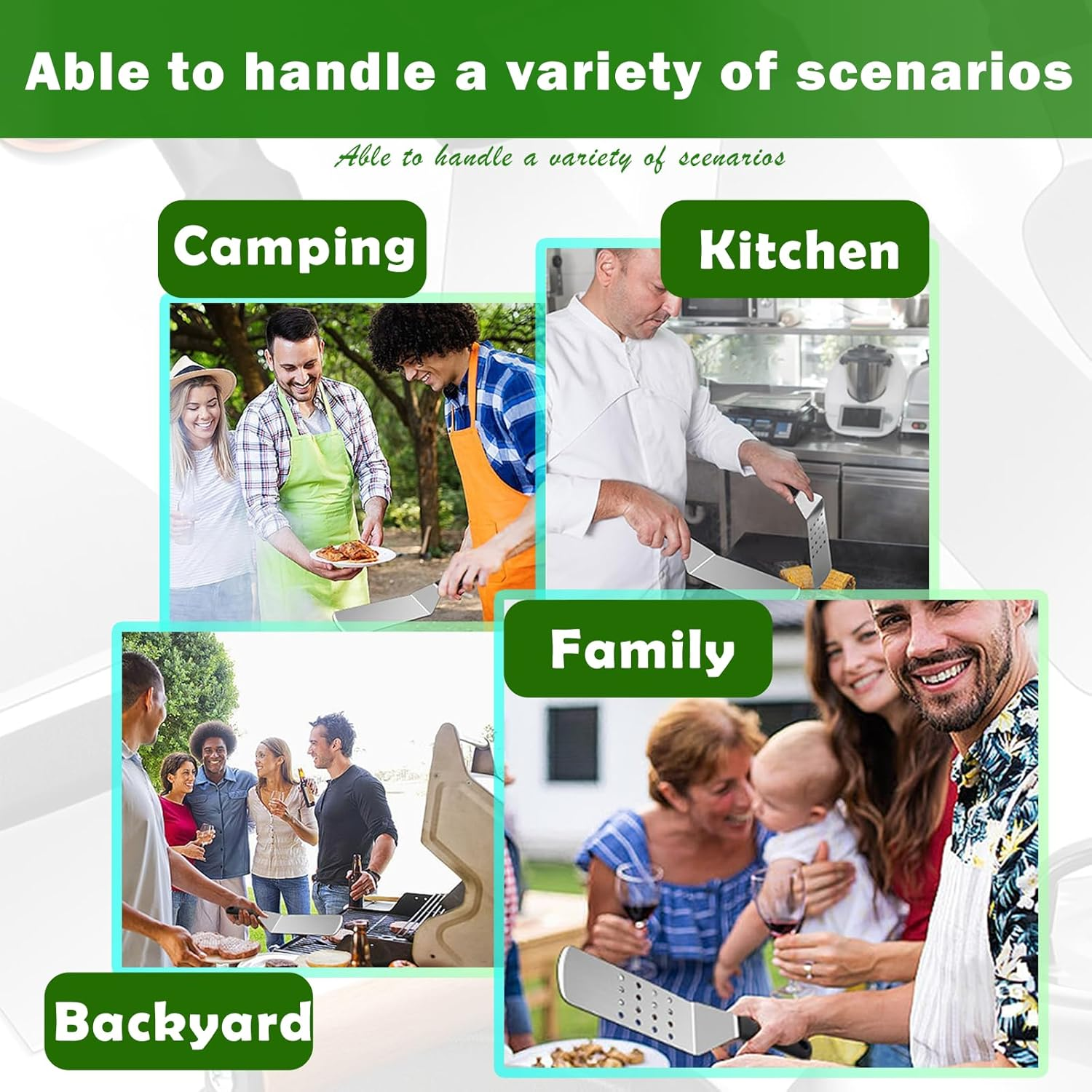 Daybreakaura Griddle Accessories Kit - 29 PCS for Blackstone and Camp Chef. Includes Metal Spatula Set, Burger Press, Melting Dome, Scraper, Tongs, Carry Bag for Outdoor BBQ image number 6