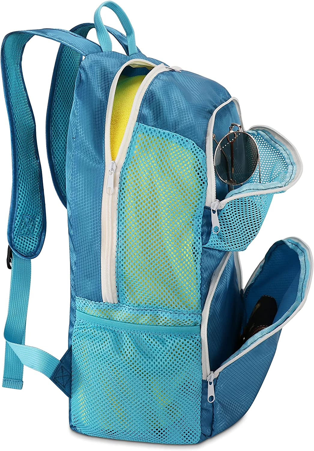 Swim Swimming Bag Pool Beach Bag Backpack with Mesh Windows for Men Women Kids Swimmers