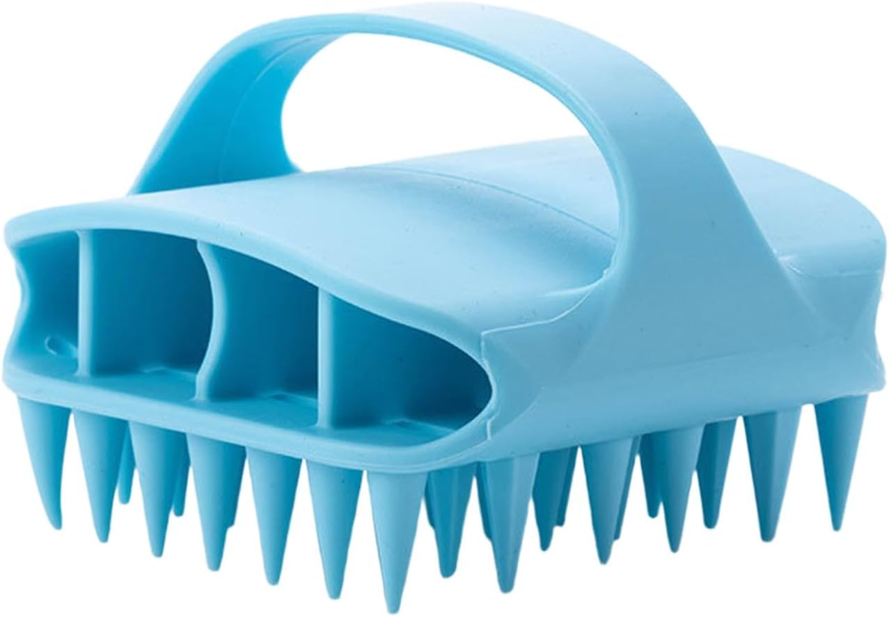 TENOL Scalp Massage Shampoo Brush, Scrubber for Washing Hair, for Men Women Comfortable Scalp Massage Comb, Soft Silicone Bristles, Violet