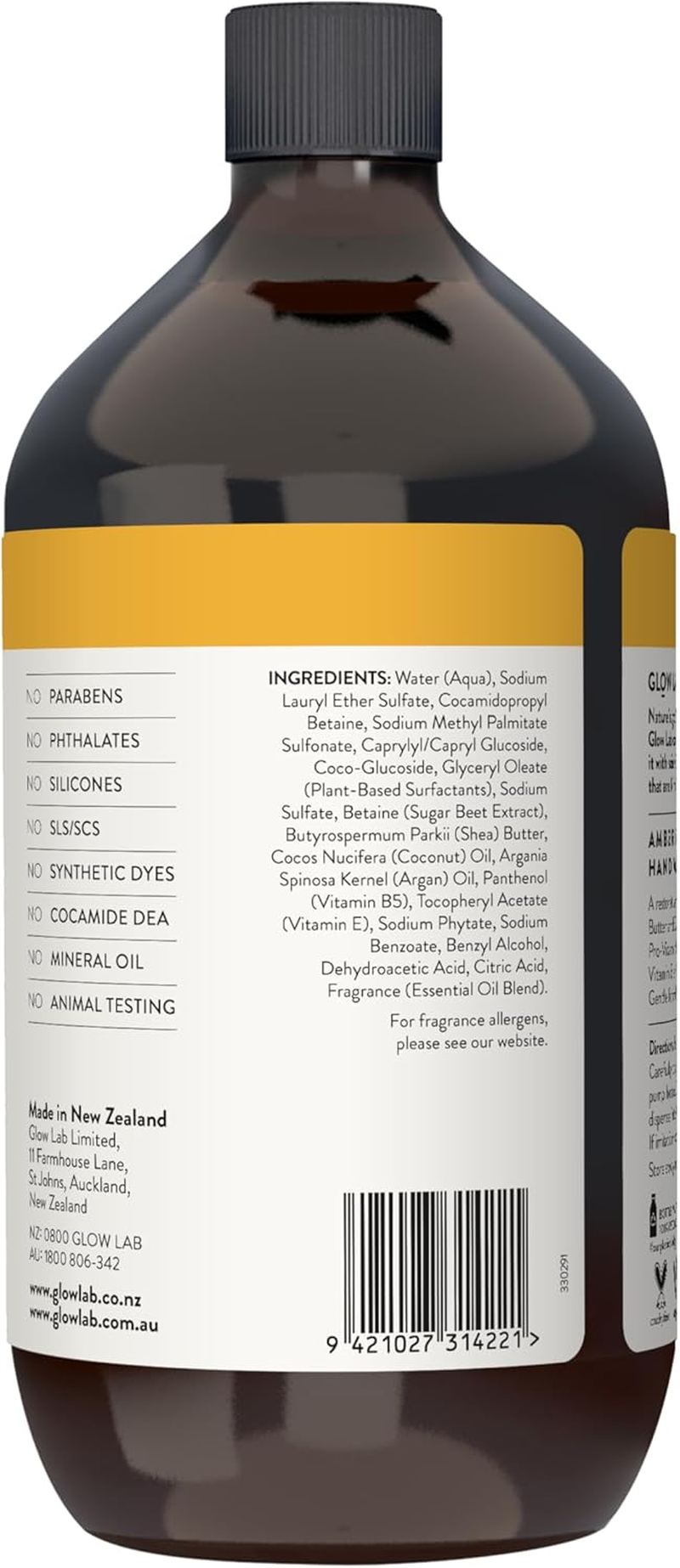 Glow Lab Amber and Sage Hand Wash Refill 900 Ml (Pack of 2) image number 2