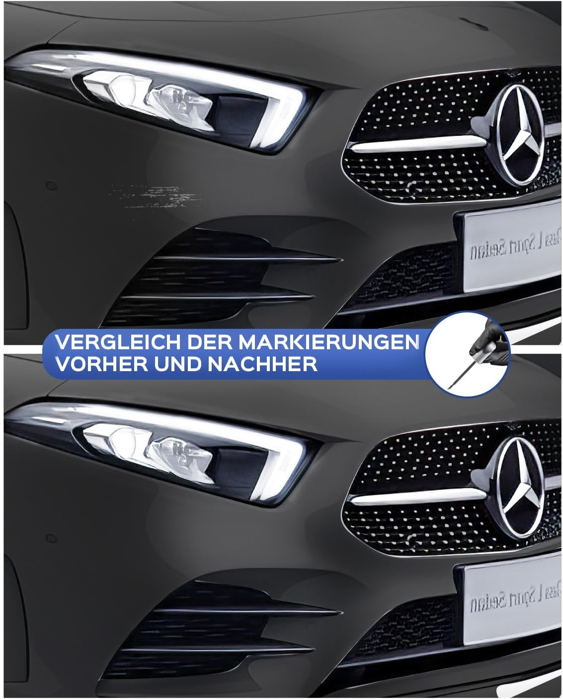 PARTS4EV 992/7992 Selenite Grey Metallic Touch up Paint for Mercedes-Benz C/E/G/S/SL/CLS/GLC/GLE/GLS/SLC/2016 SLK Series - Exact Match - Scratch & Chip Repair image number 6