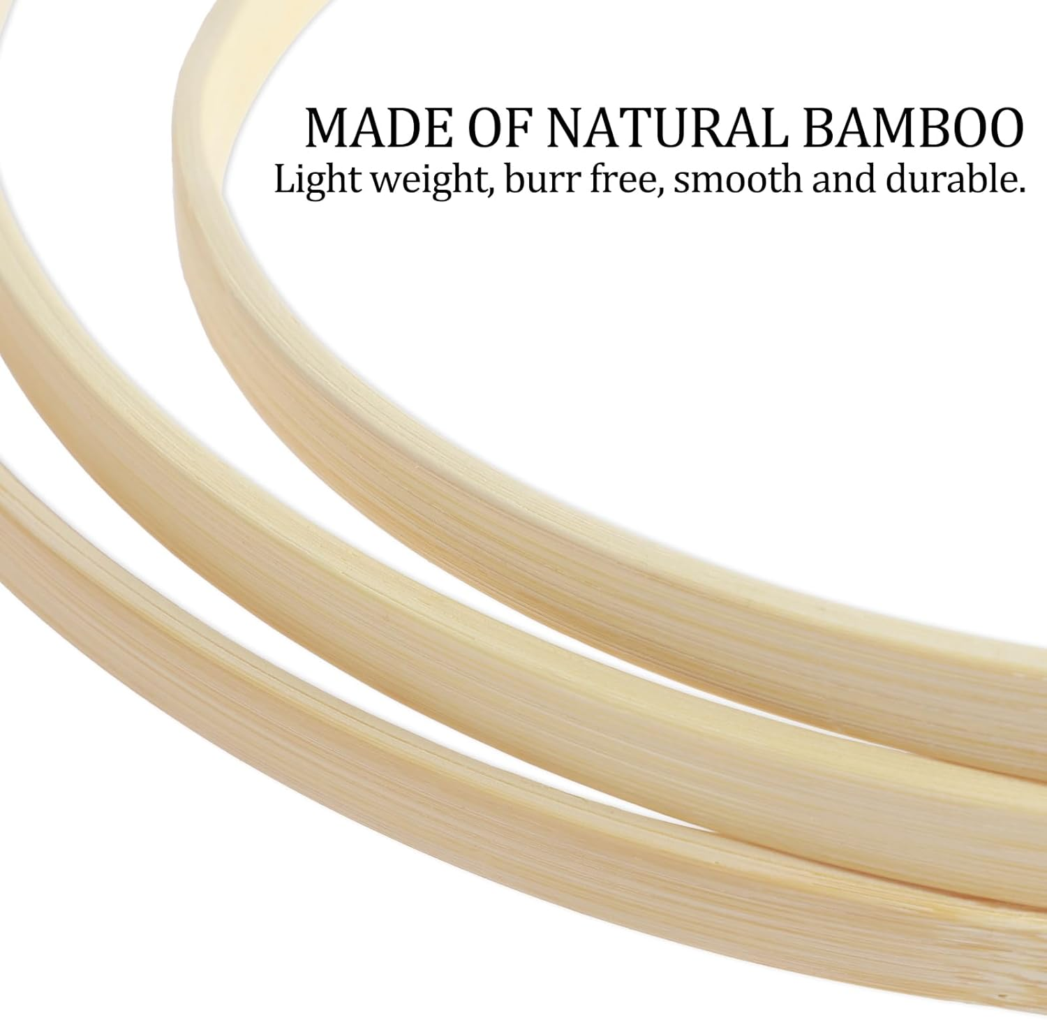 18Pcs Bamboo Hoop Set,Craft Hoop Rings for DIY Wedding Wreath,Dream Catcher Rings,Rings Supplies for Crafts,Bamboo Floral Hoop,Diy Bamboo Rings for Wedding Wreath Decor Dream Catcher image number 3