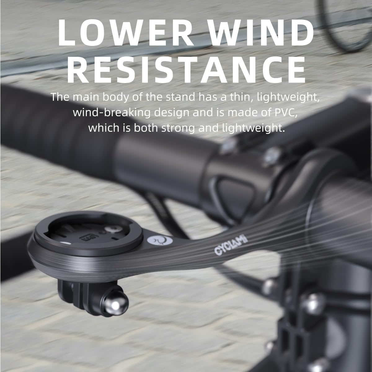 CYCLAMI Out Front Bike Mount for Garmin, Igpsport, XOSS, Coospo, Magene, CYCPLUS Computer, Gopro, Lights - Multi-Position Adjustable Extension Holder Fits 25.4/31.8Mm Handlebars (M5)