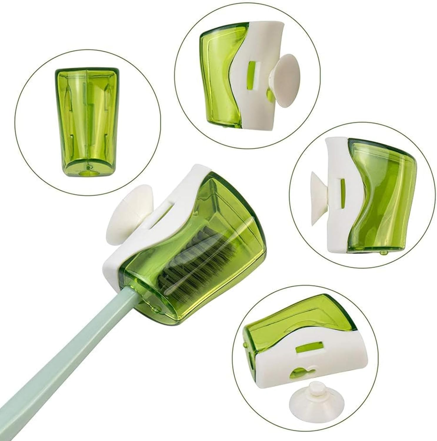 Toothbrush Holder with Suction Cup, Wall Mounted Cover Case, Portable Travel Holder for Home, Outdoor & Camping (3PCS)