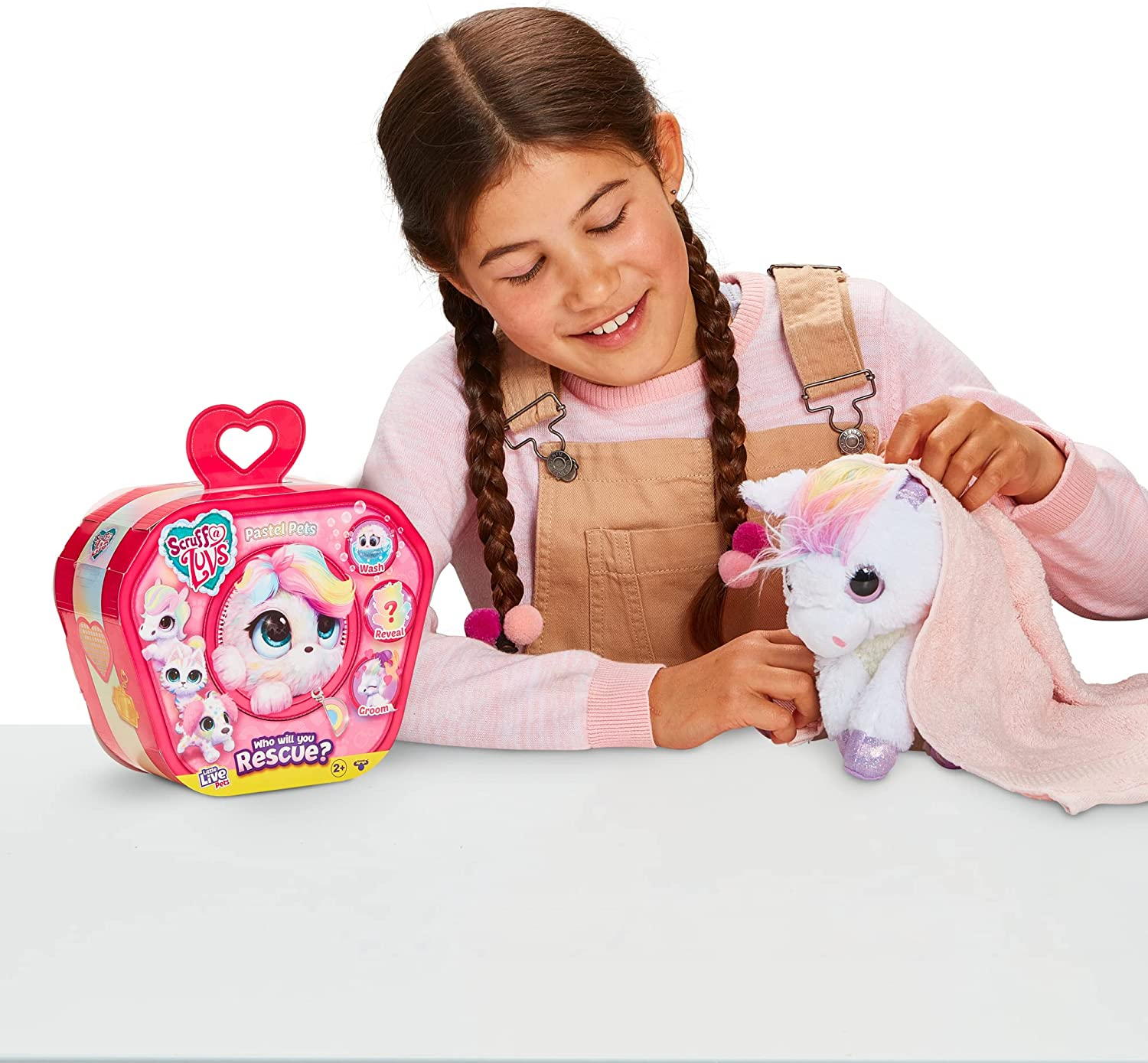 Little Live Pets Scruff a Luvs Mystery Animal Reveal. Wash, Groom and Rescue a Cute Pastel Rainbow Colored Plush Pet! Styles May Vary - Who Will You Rescue? image number 4