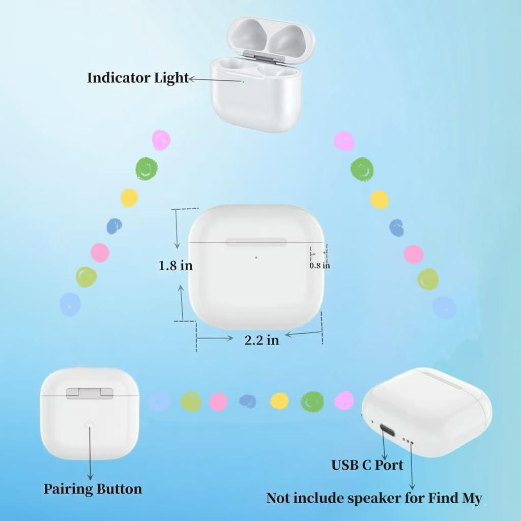 Charging Case Replacement Compatible for Airpods 4Th Generation with Wireless Charging Bluetooth Pairing Sync Button image number 2