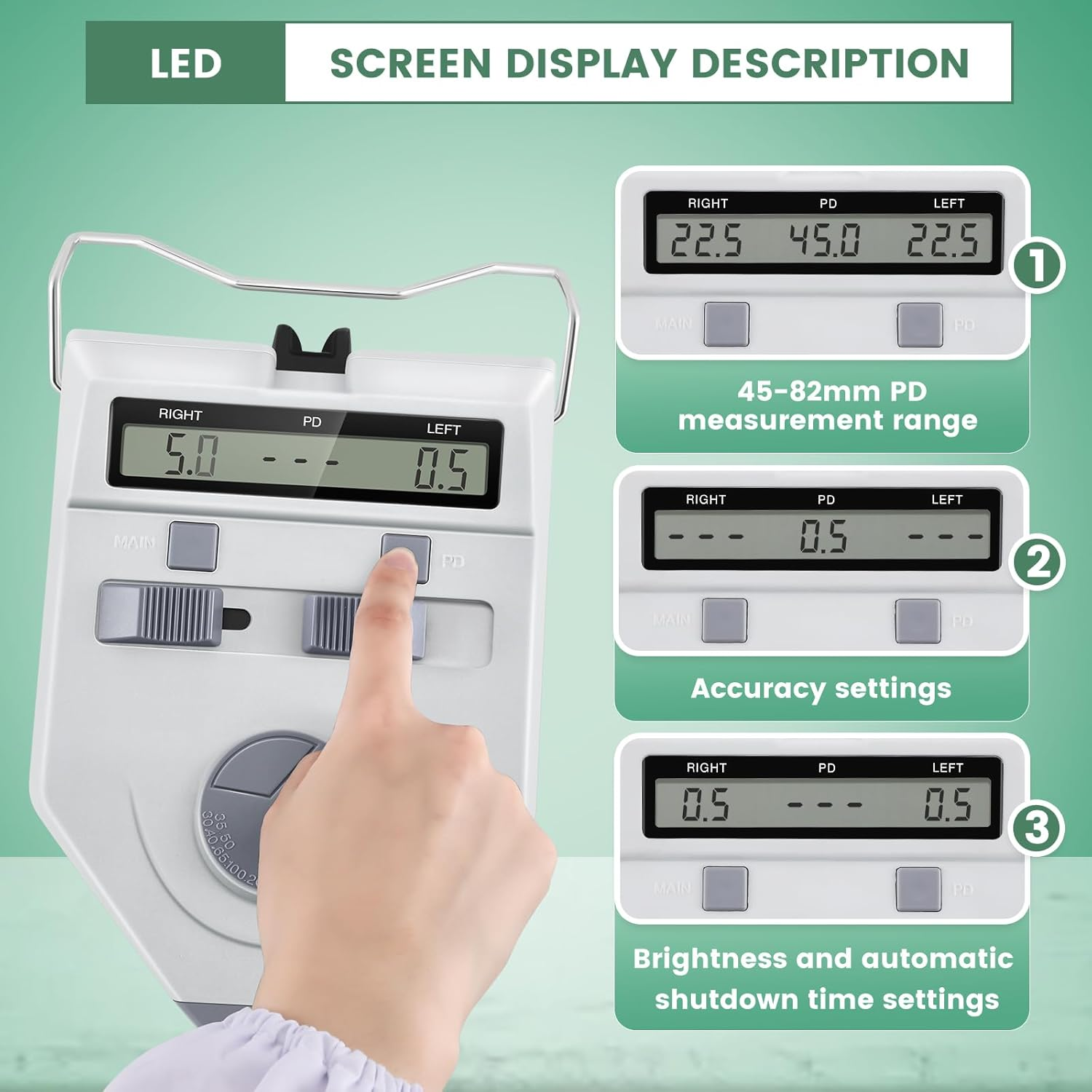 Huanyu Optical Digital Pupilometer 45-82Mm Pupil Meter PD Meter Pupil Distance Meter Optical Instrument CE Approved (LY-9AT) - Ly-9At image number 4