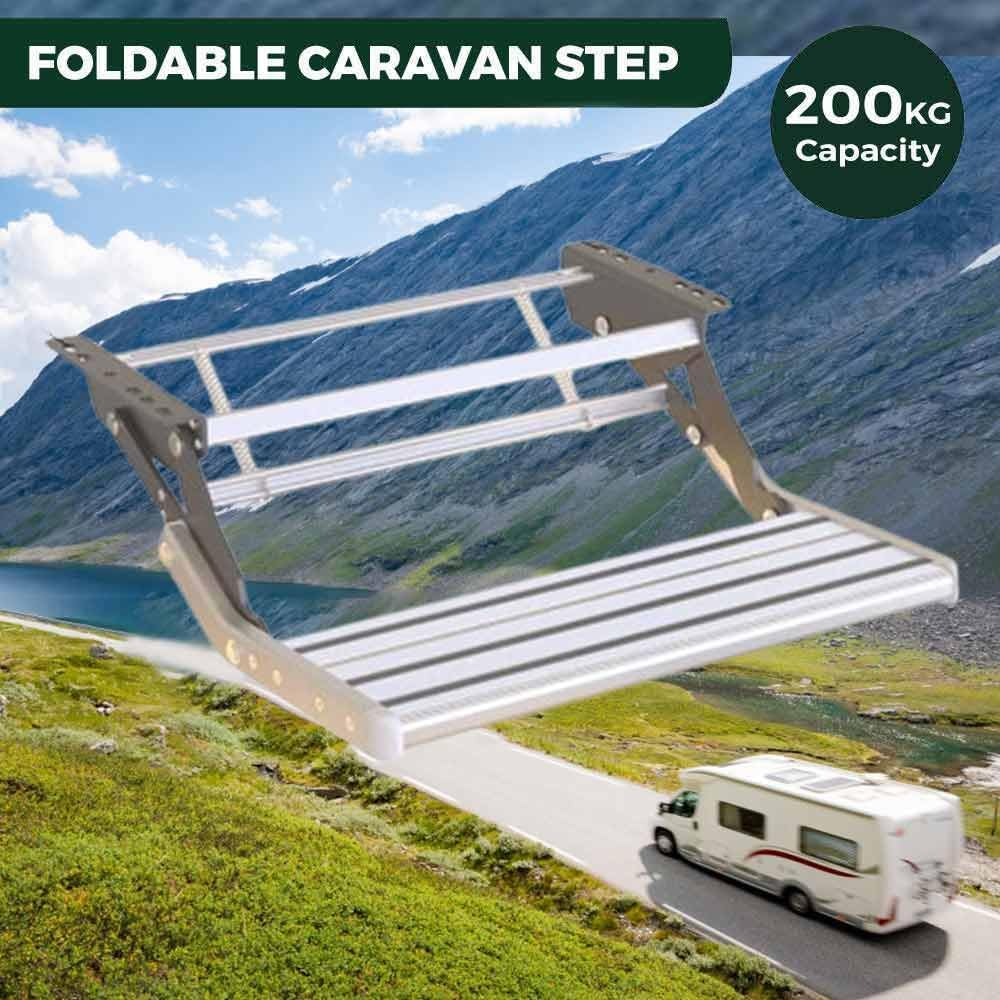 Caravan Step Aluminium Pull Out Folding Caravan Step Camper Trailer Motorhome RV image number 5