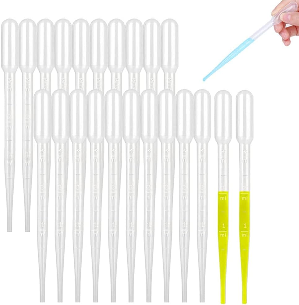 100 PCS 5ML Disposable Plastic Transfer Liquid Dropper Plastic Essential Oils Graduated Transfer Pipettes Washable Pipettes for Essential Oils Paint Alcohol image number 5